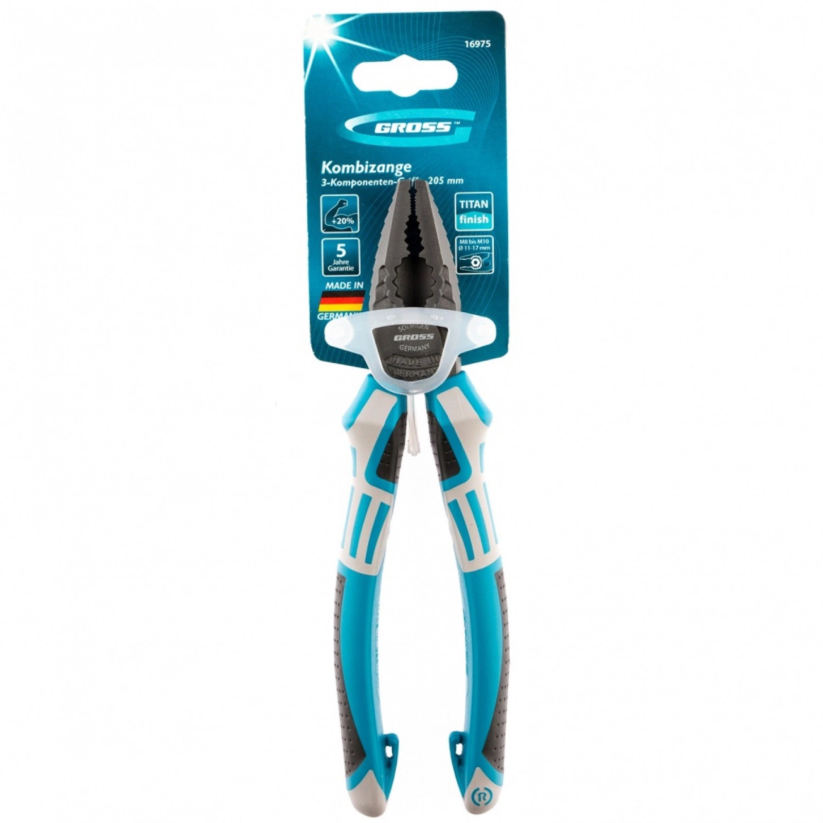 Клешта мотрцангла 205mm, три компонентна рачка GROSS