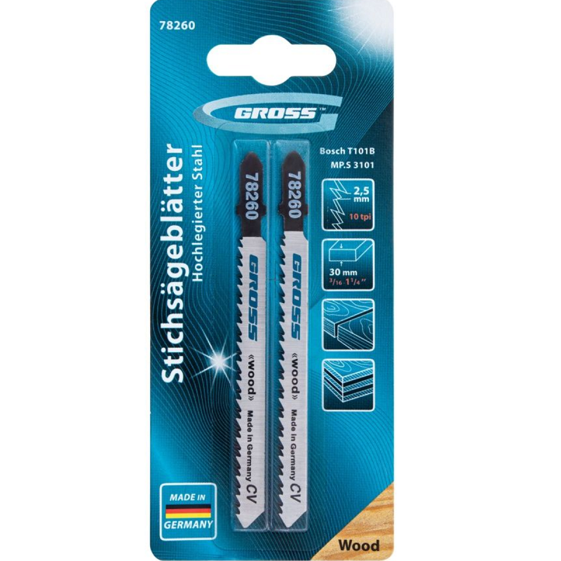 GROSS Сет убодни пили за дрво 2бр T101B 75/2.5мм
