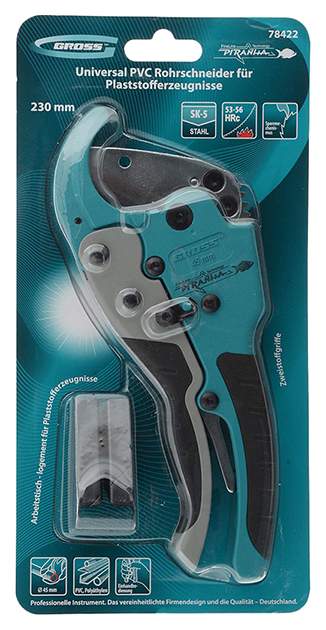 GROSS Ножица за ПВЦ D-45mm гумена рачка