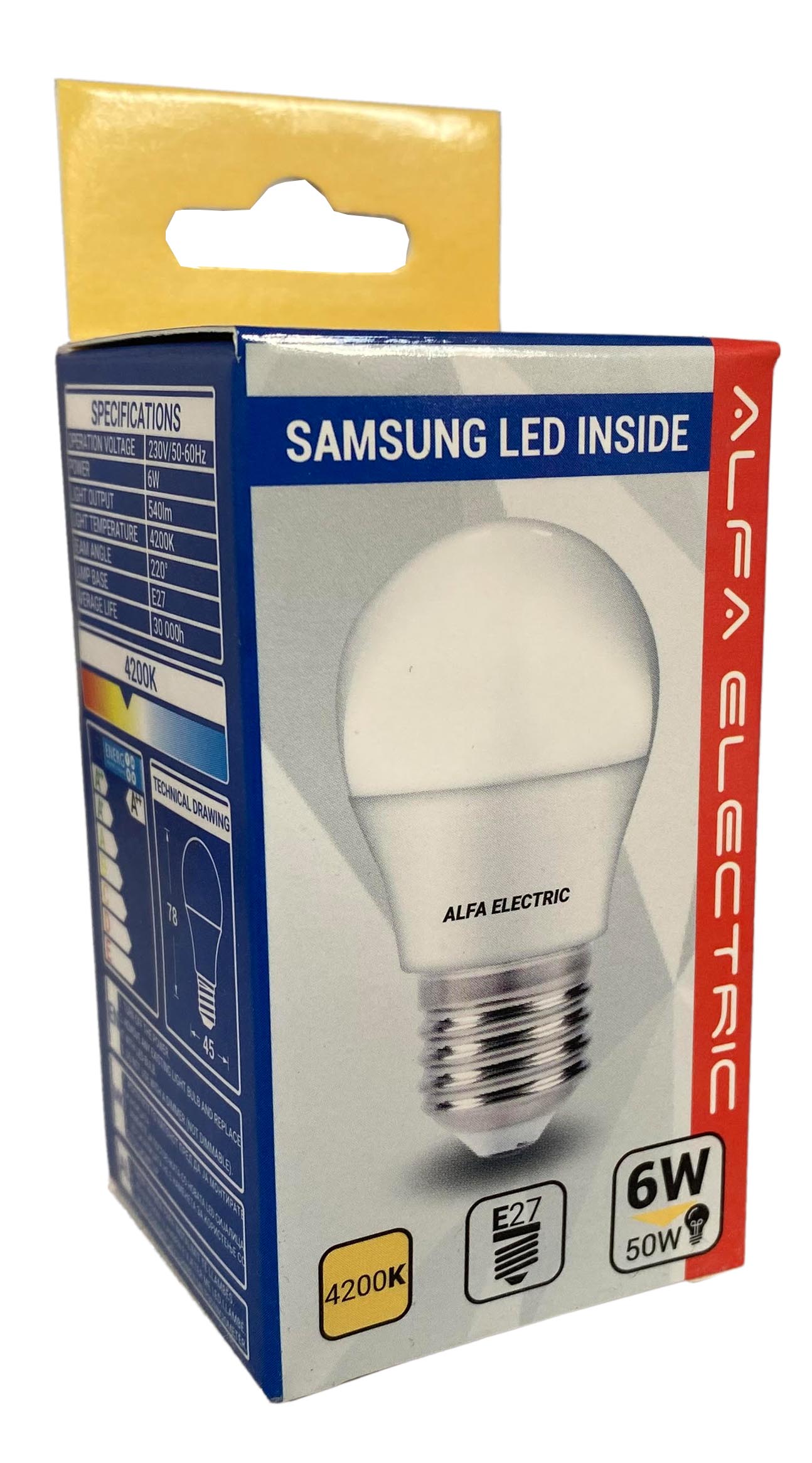 Сијалица ЛЕД 6W E27 4200K топче Samsung