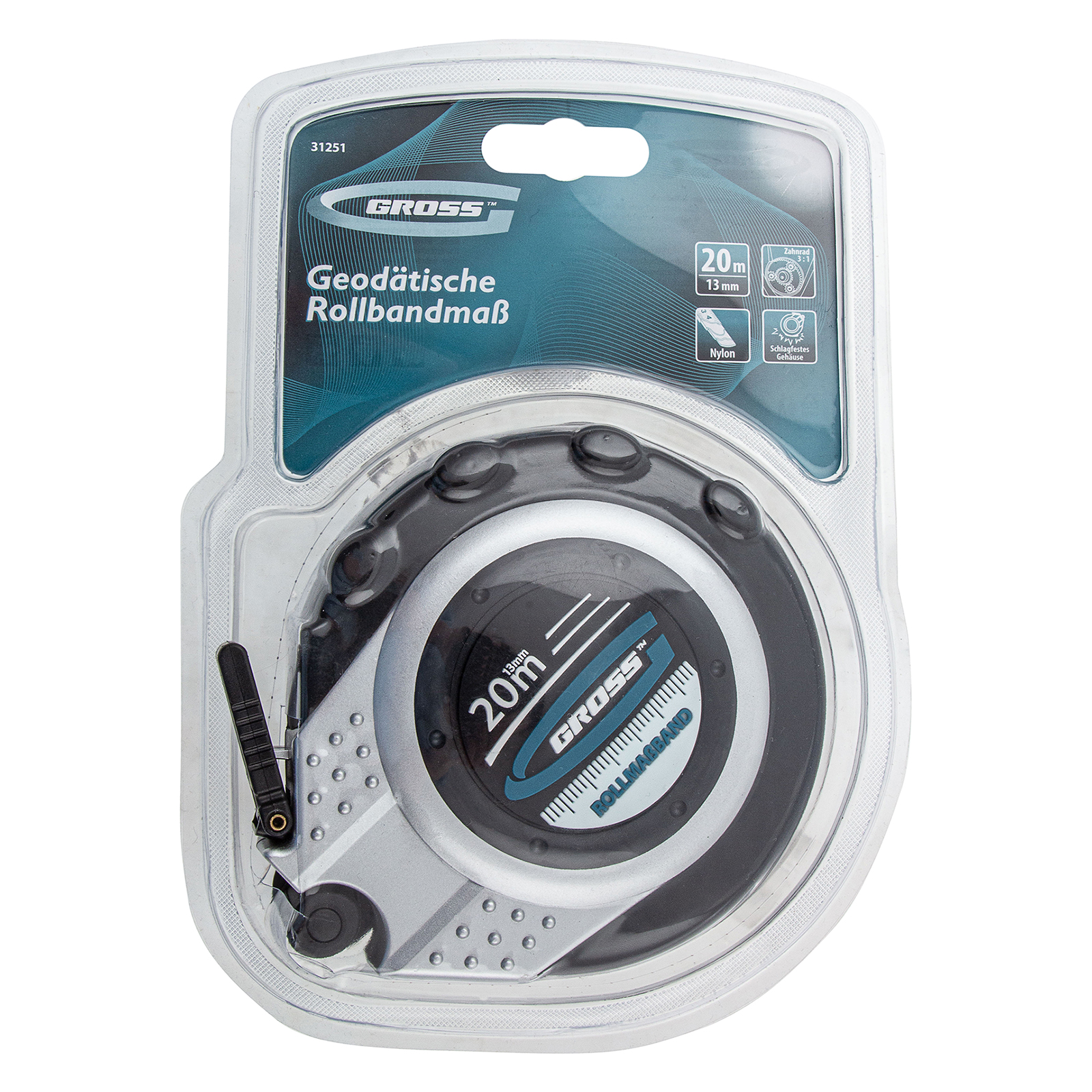 GROSS Мерна pvc двострана лента 20м*13мм