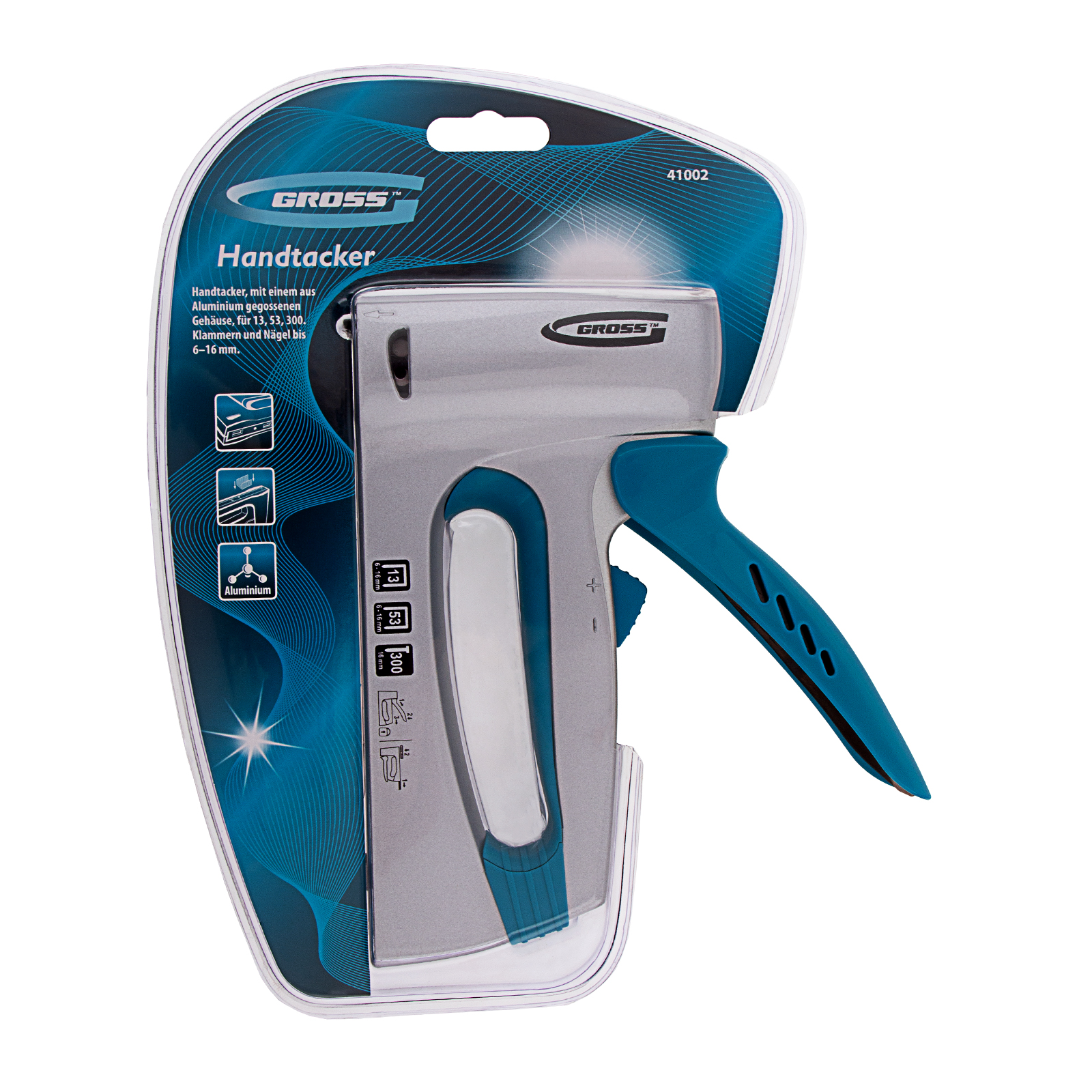 GROSS Хефталица за мебел алуминиумска 6-16мм