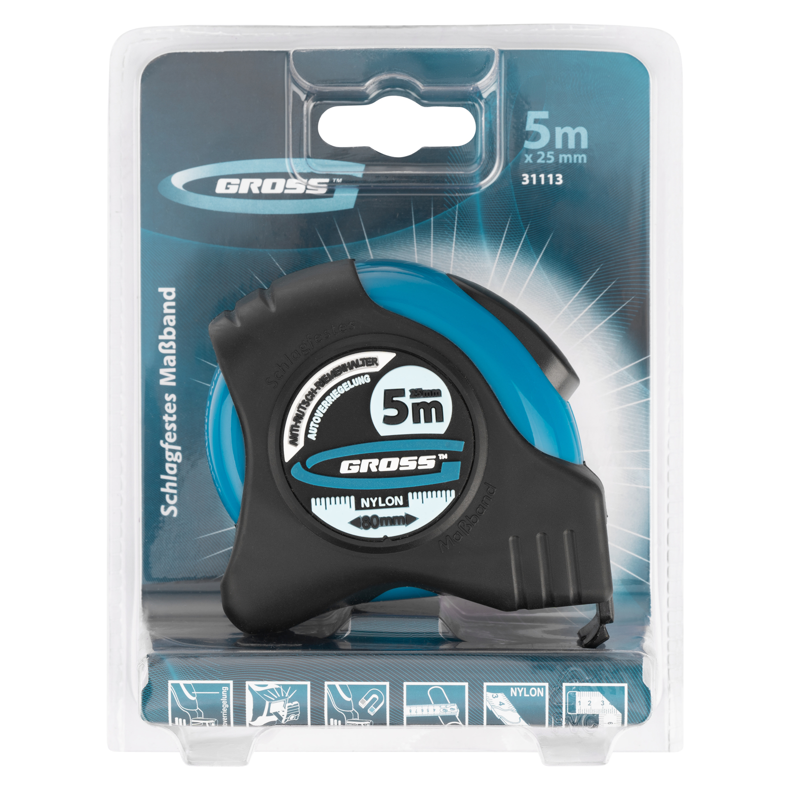 GROSS Метро со двострана скала 5м*25мм