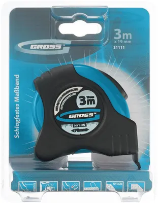 GROSS Метро со двострана скала 3м*19мм